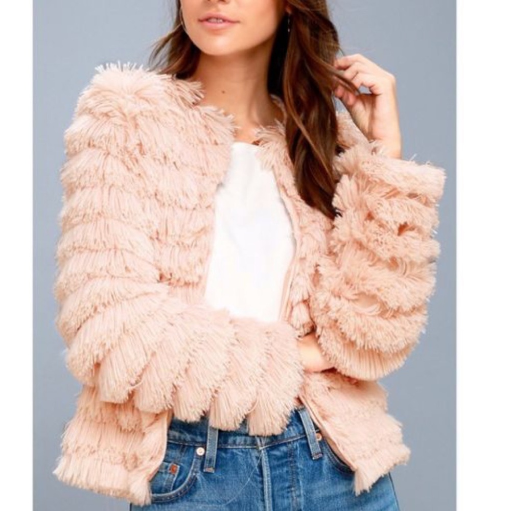 Blue blush jacket pink